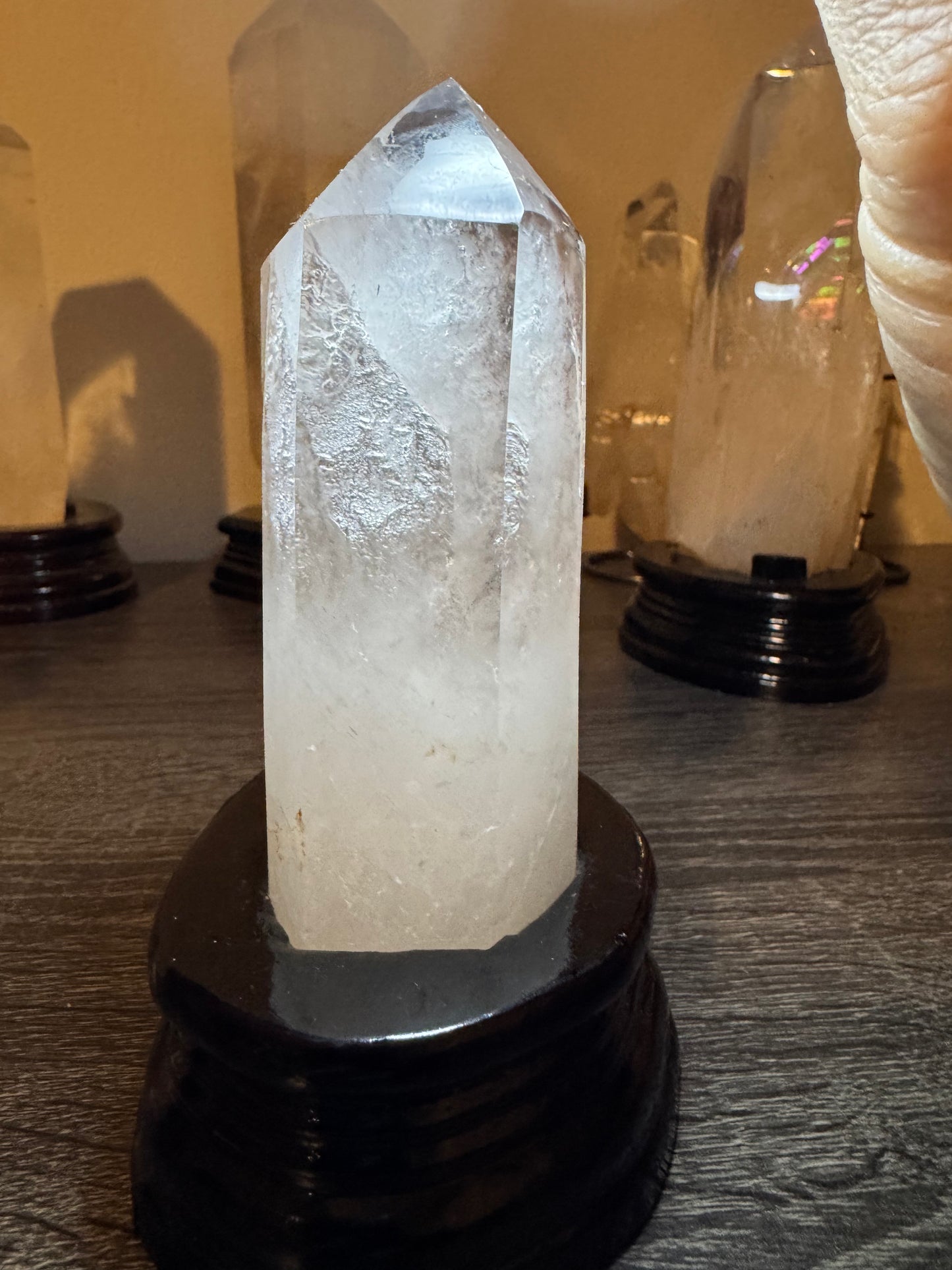 Clear Quarts Tower and Stand Smaller size