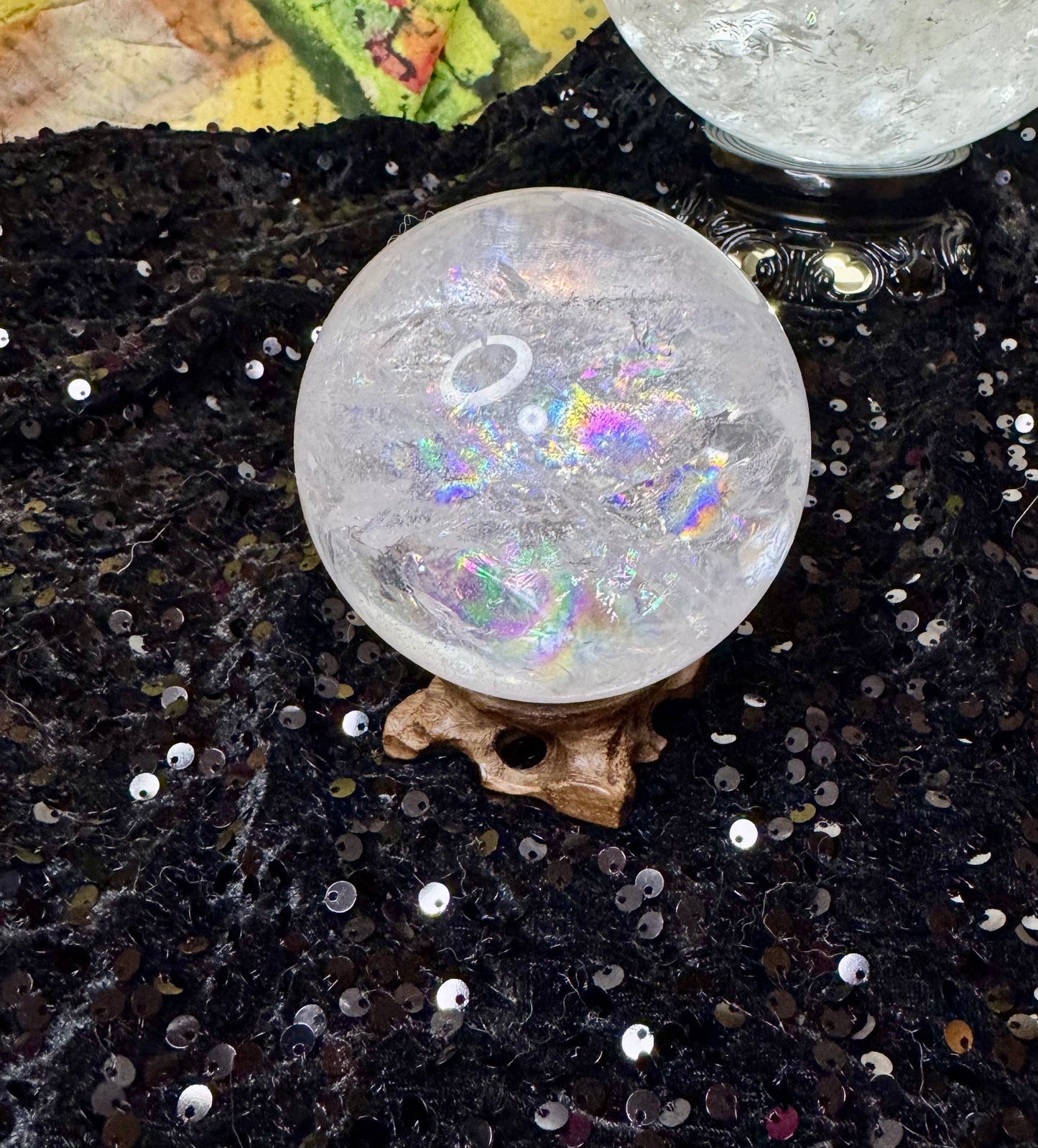 Clear Quarts with Rainbow