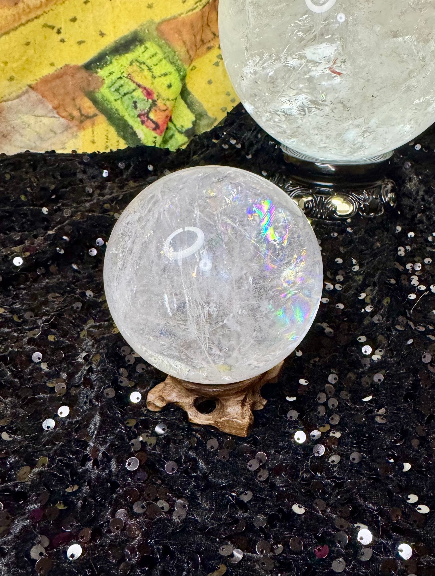 Clear Quarts with Rainbow