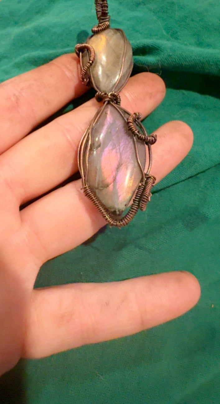 Wire Labradorite Pendant