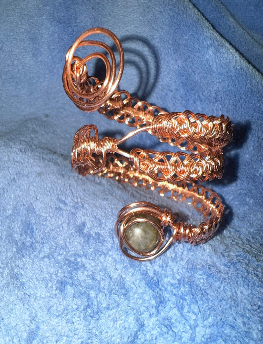 Labradorite Copper Bangle Bracelet