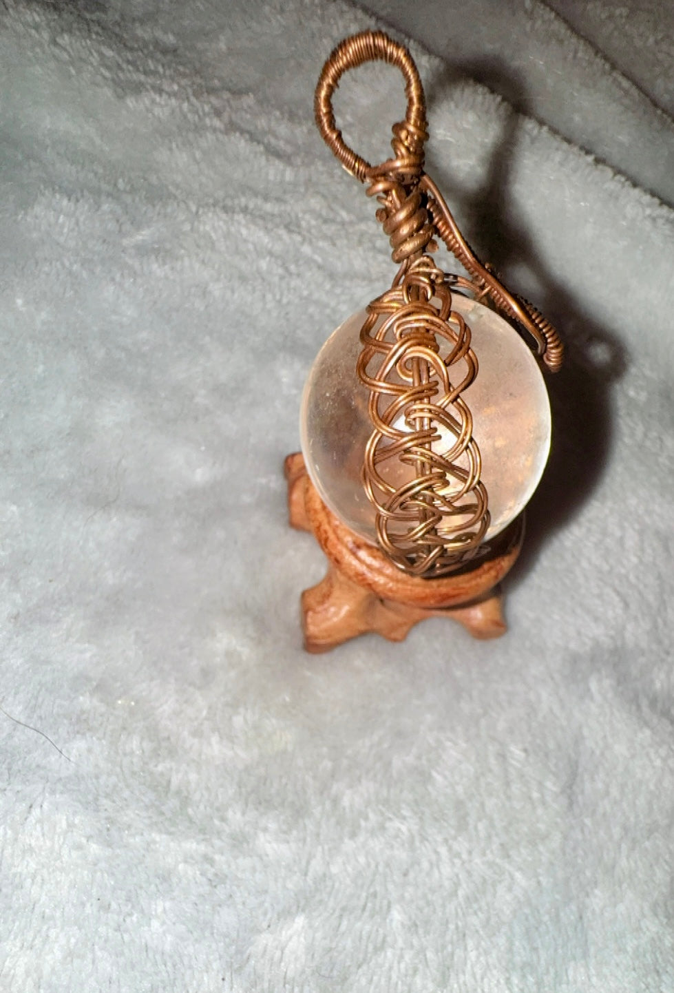 Wire Pendants Clear Quarts