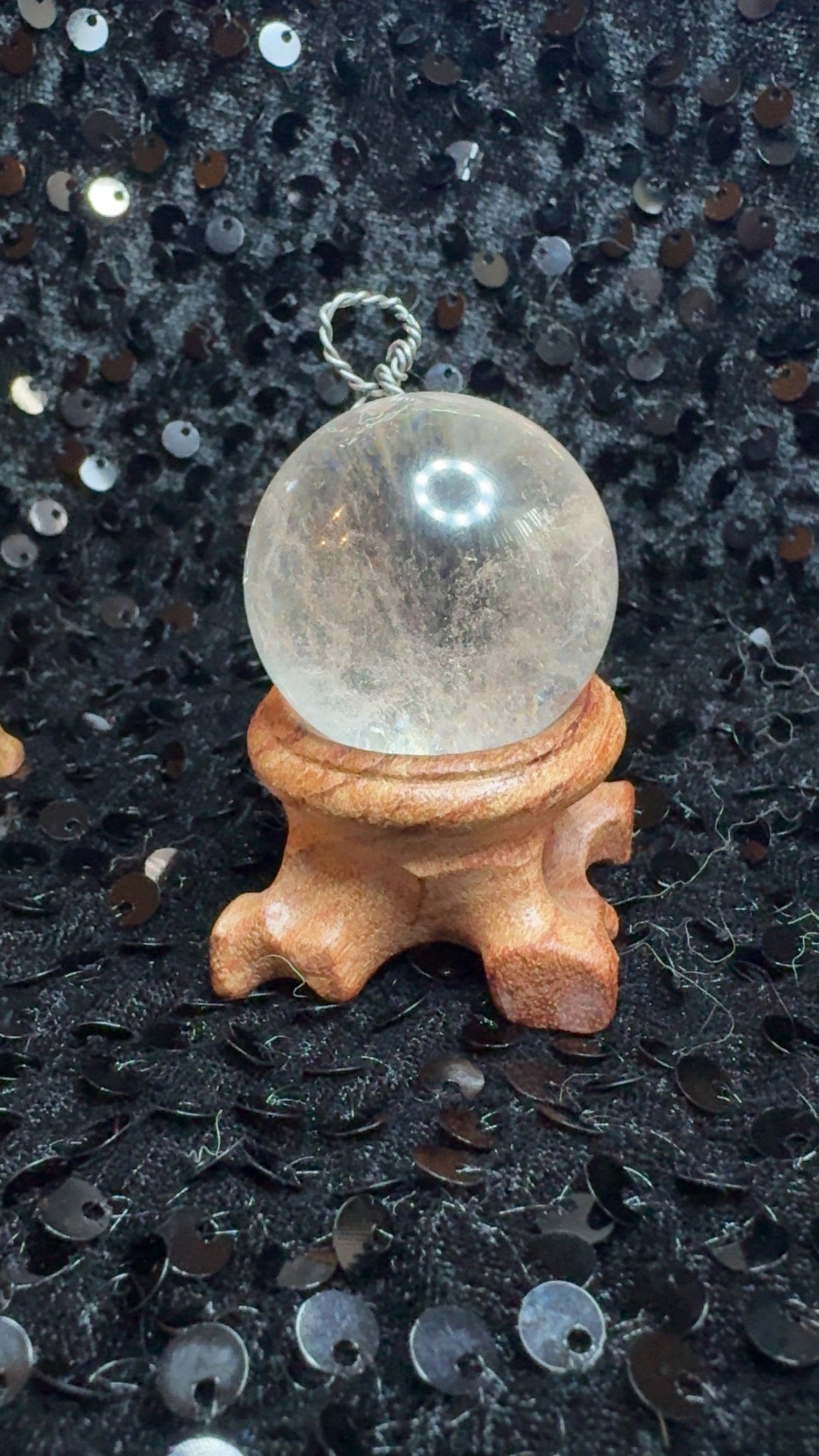 Wire Pendants Clear Quarts