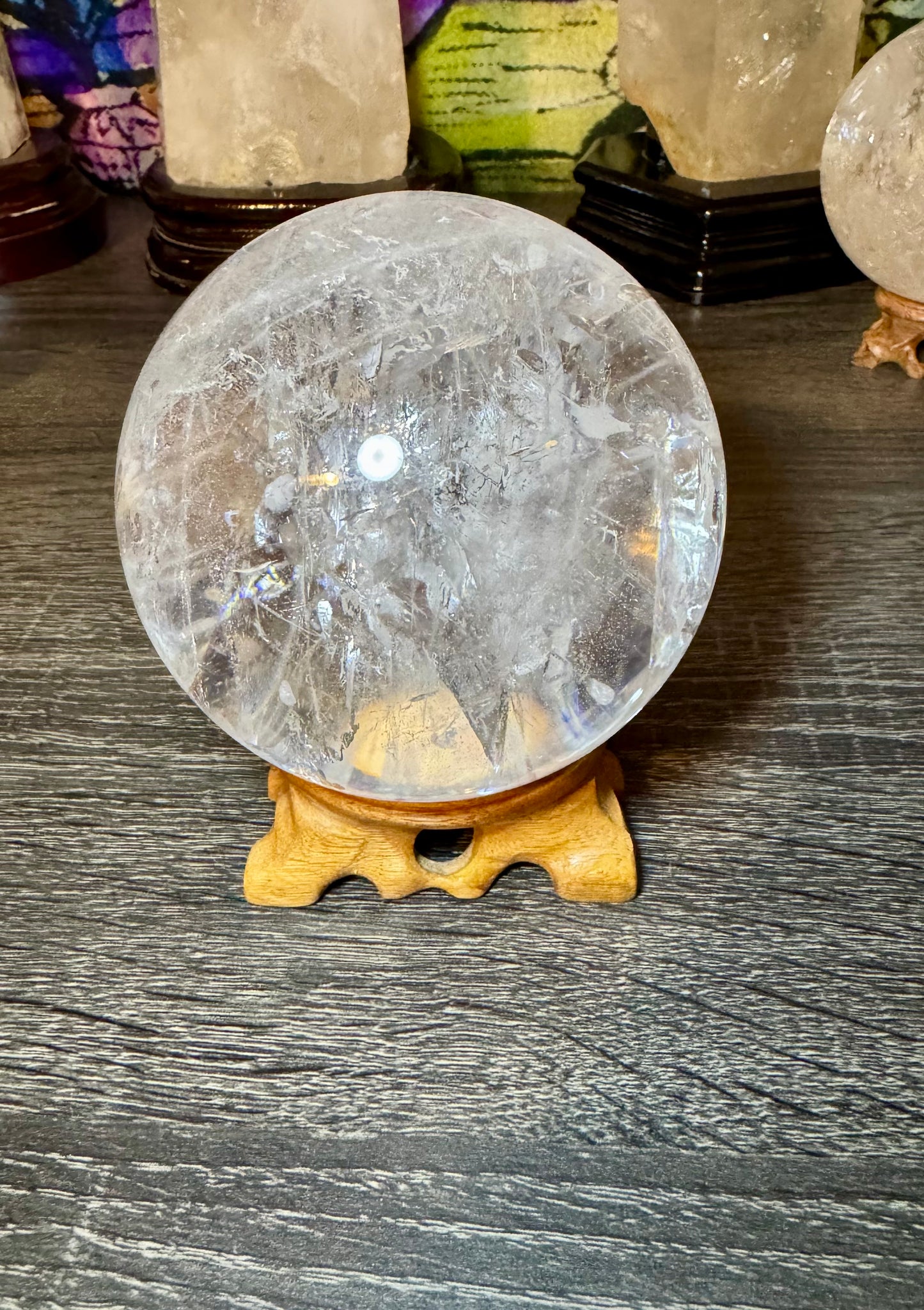 Clear Quarts Rainbow Sphere