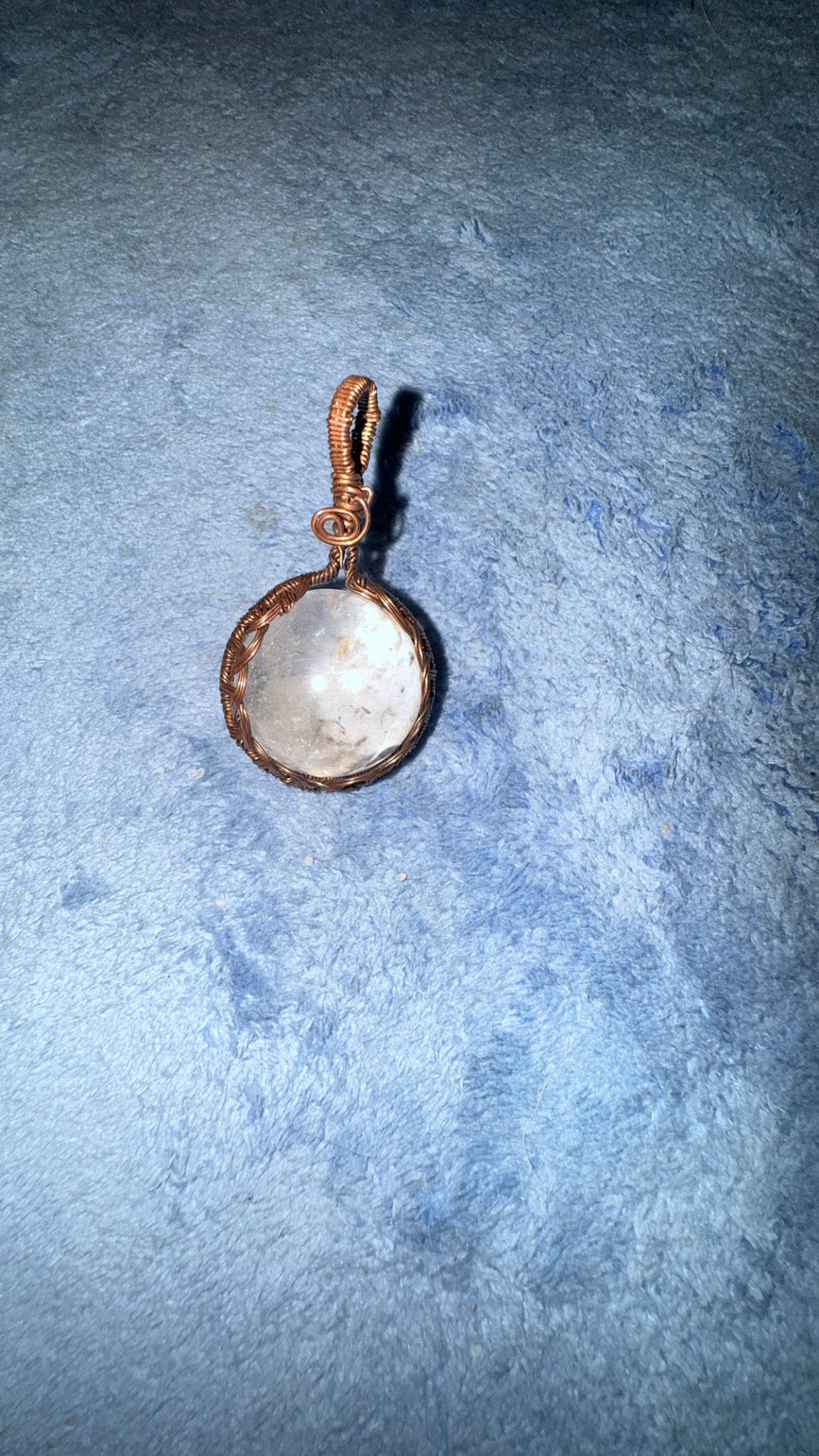 Wire Pendants Clear Quarts