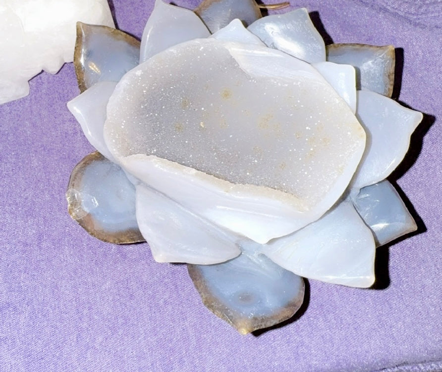 Druzy Lotus Flower