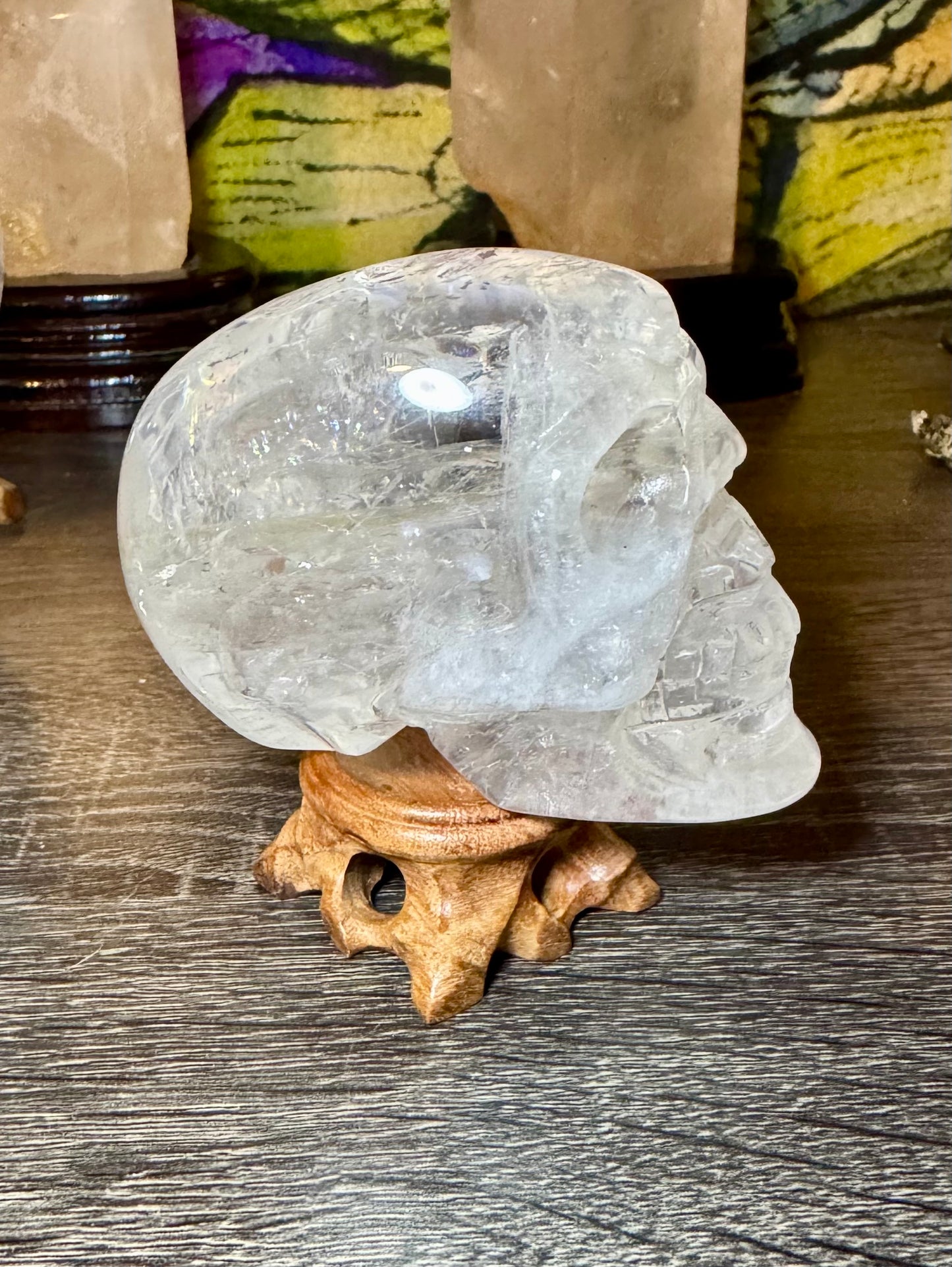 Clear Quarts Skull