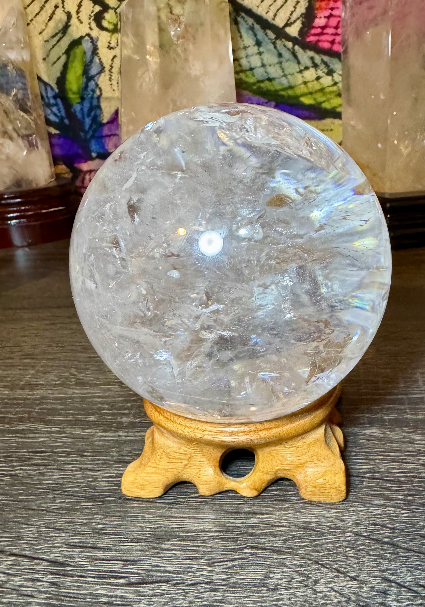Clear Quarts Rainbow Sphere