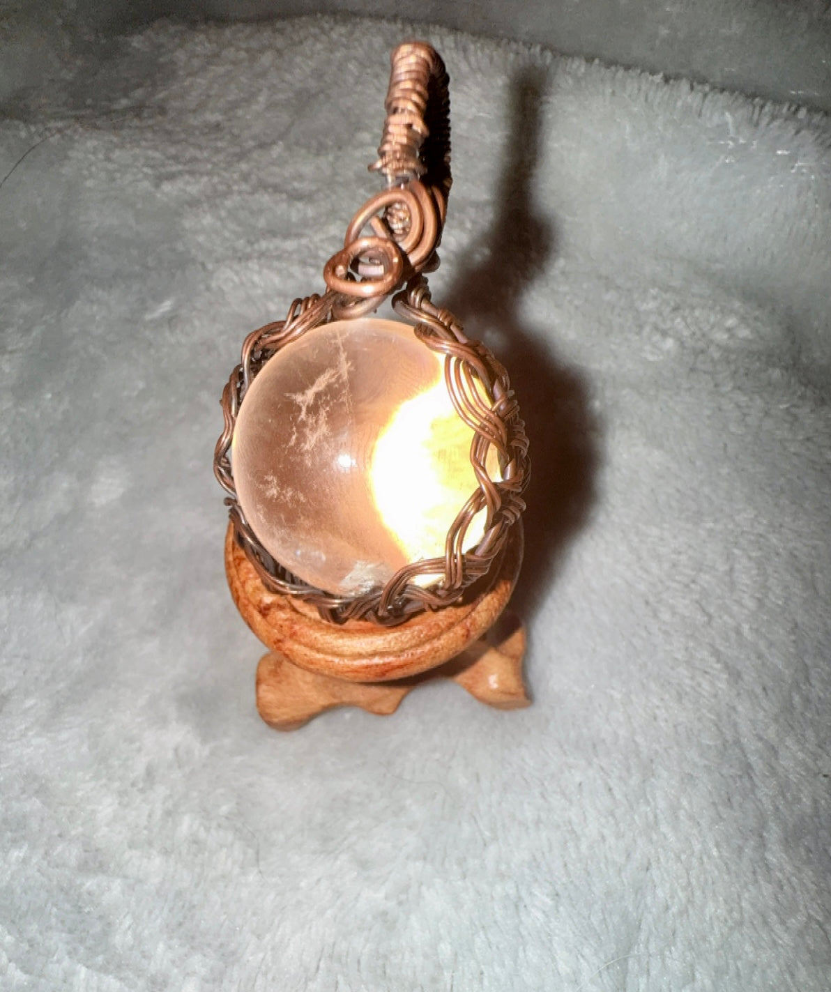 Wire Pendants Clear Quarts