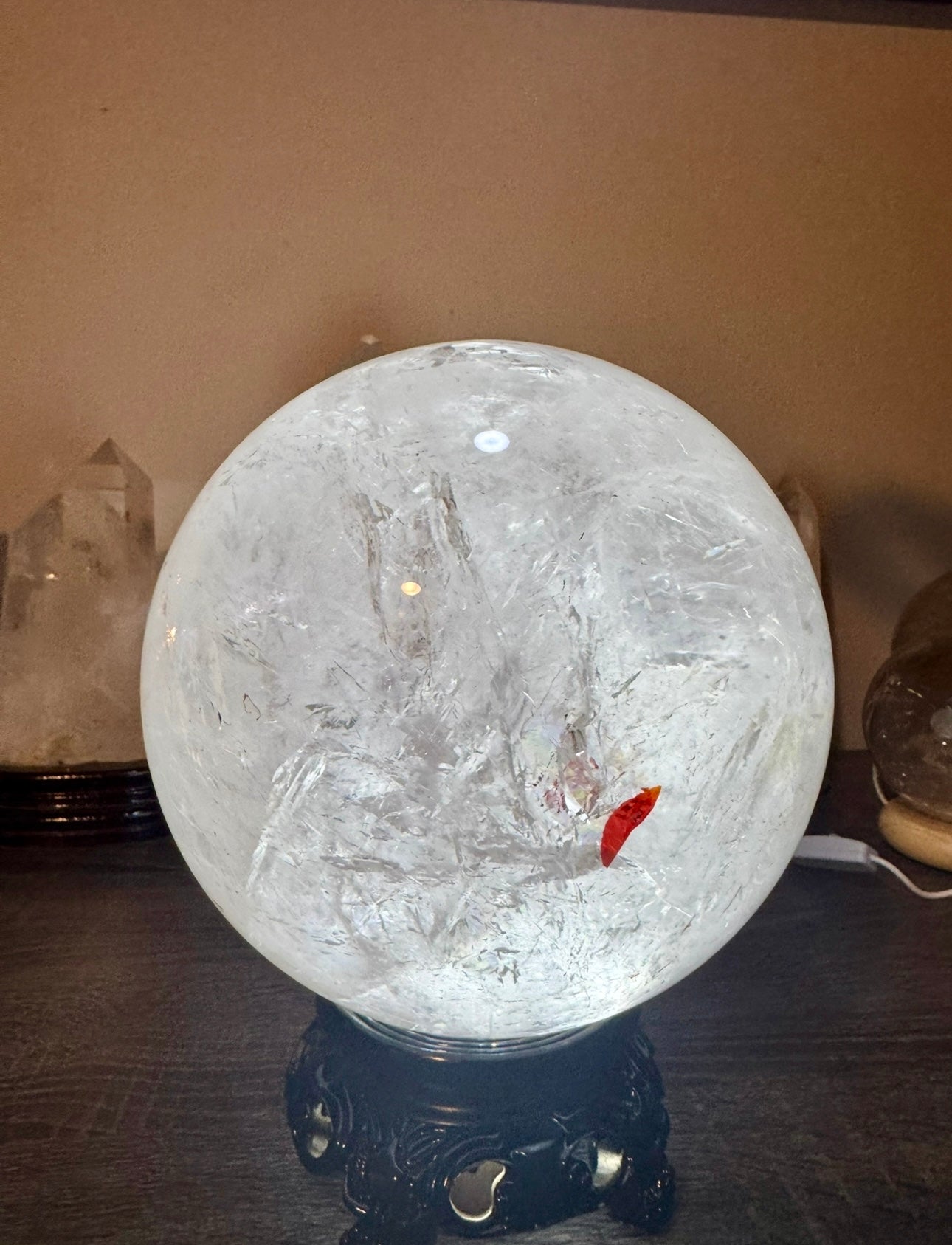 Clear Quarts " Big Boy " Sphere