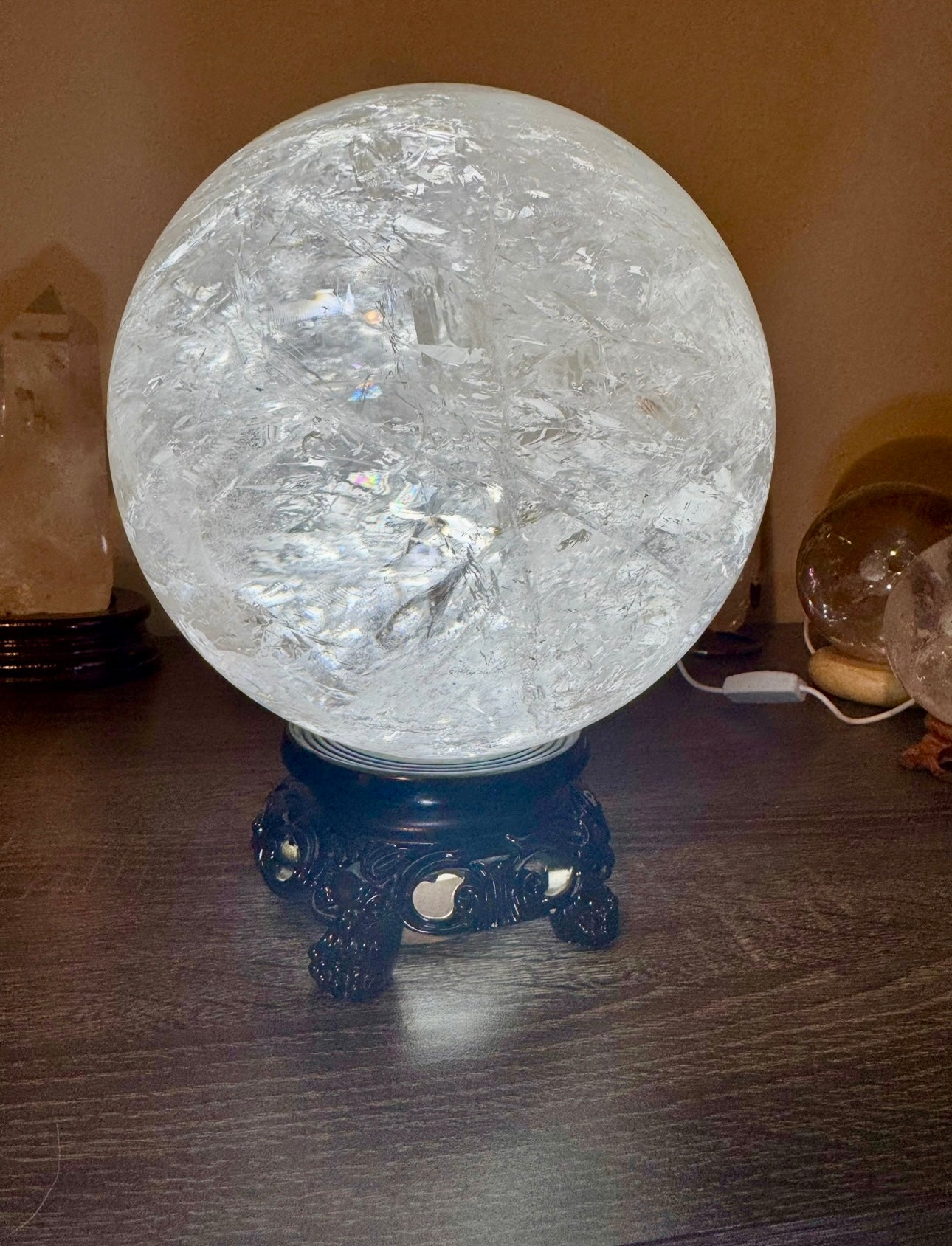Clear Quarts " Big Boy " Sphere
