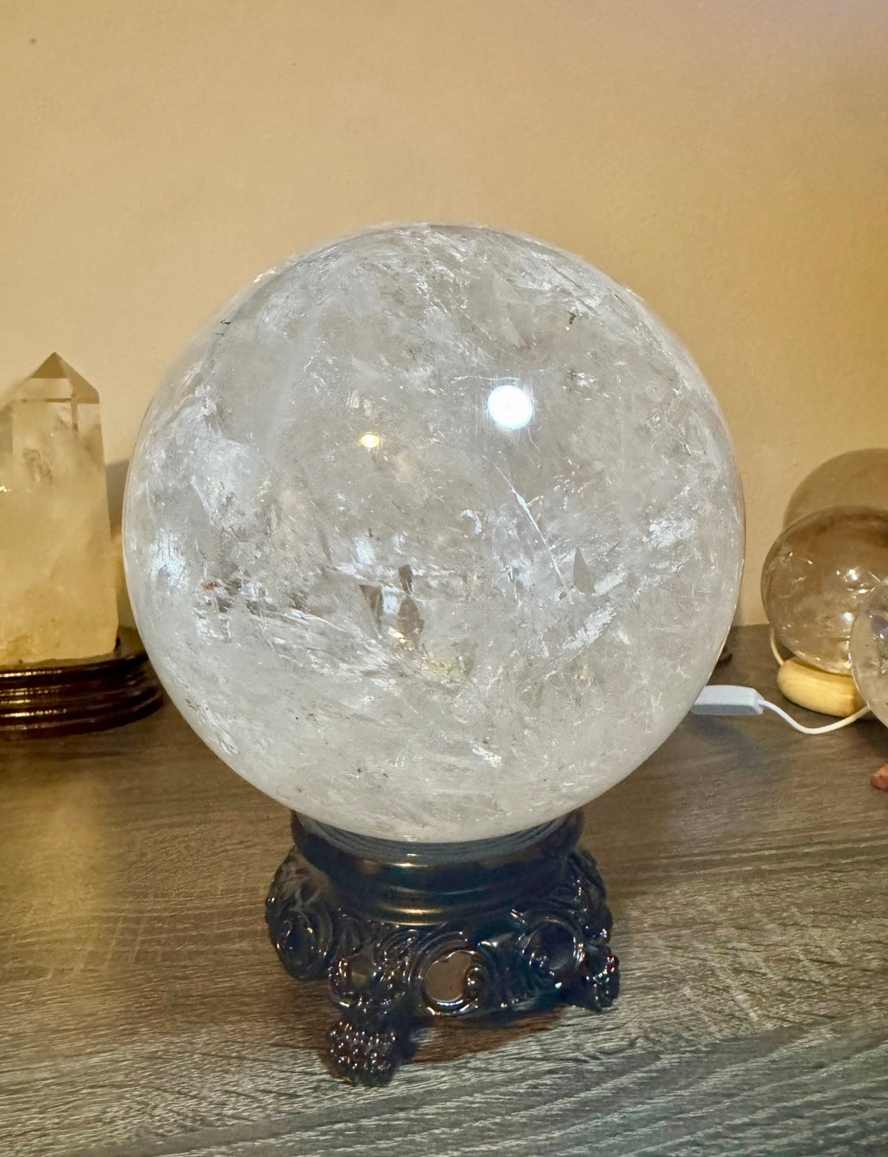 Clear Quarts " Big Boy " Sphere