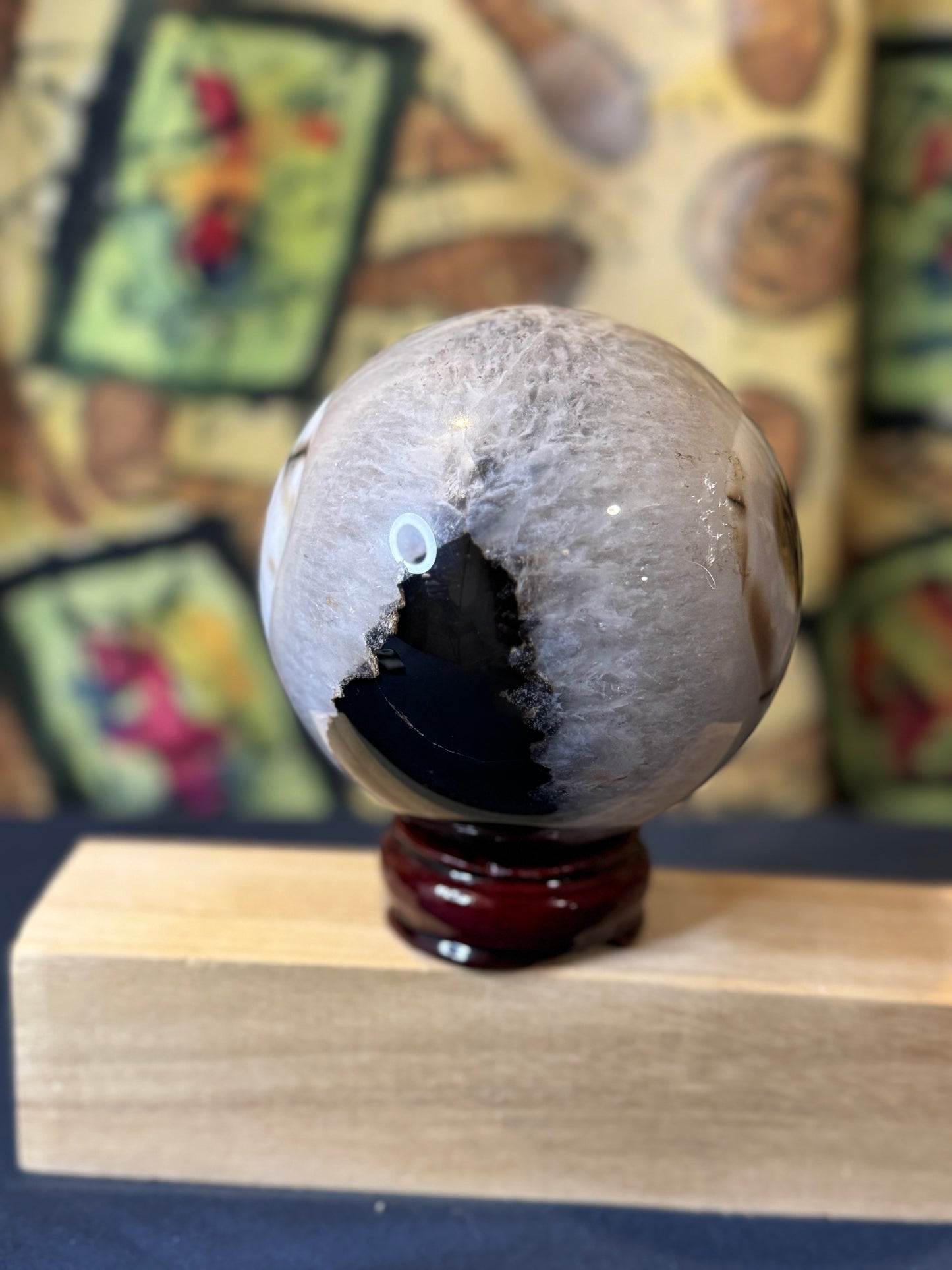 Black Agate Sphere