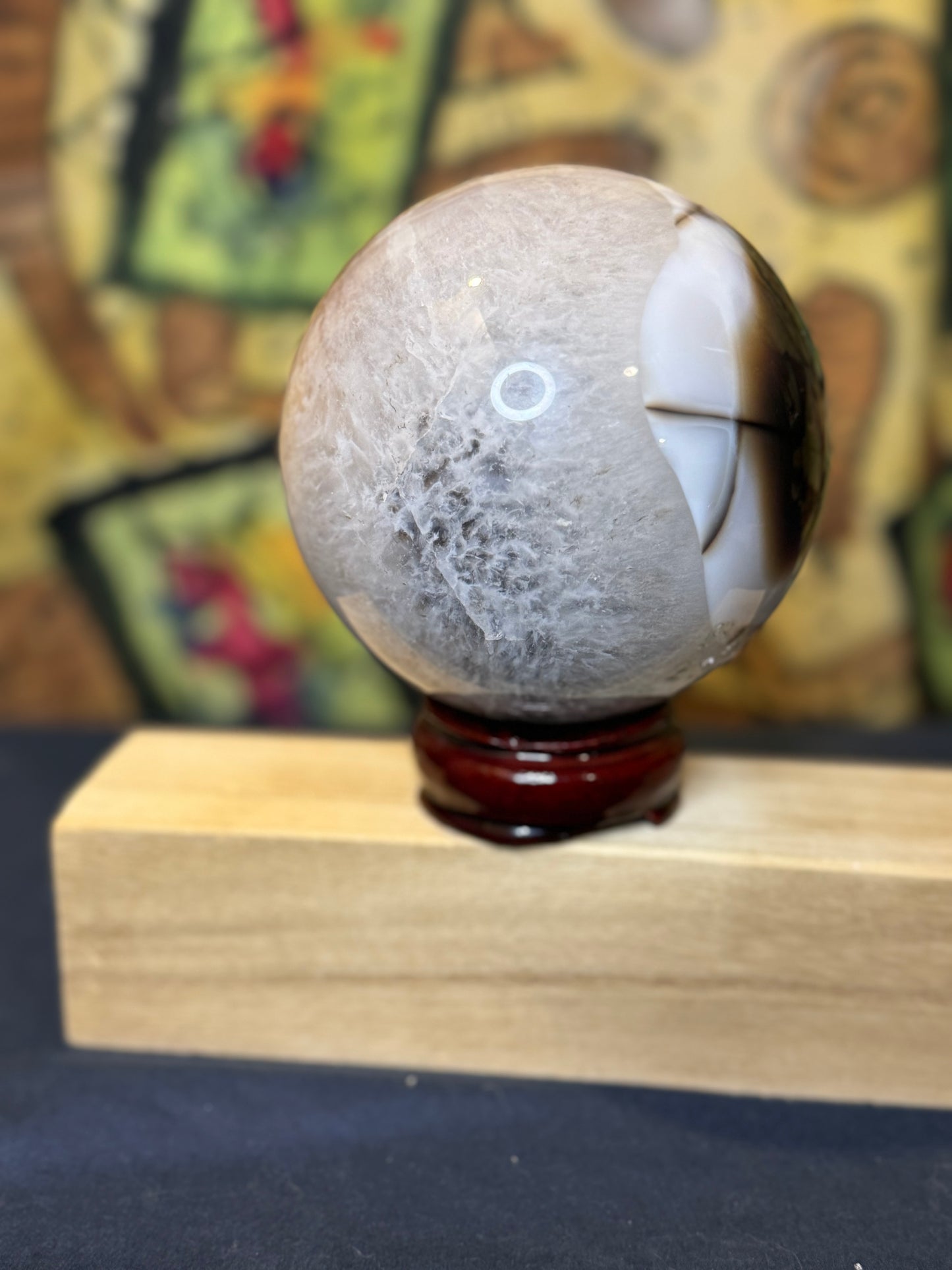 Black Agate Sphere