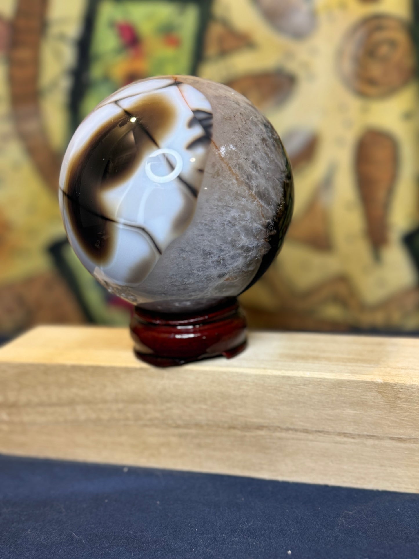 Black Agate Sphere