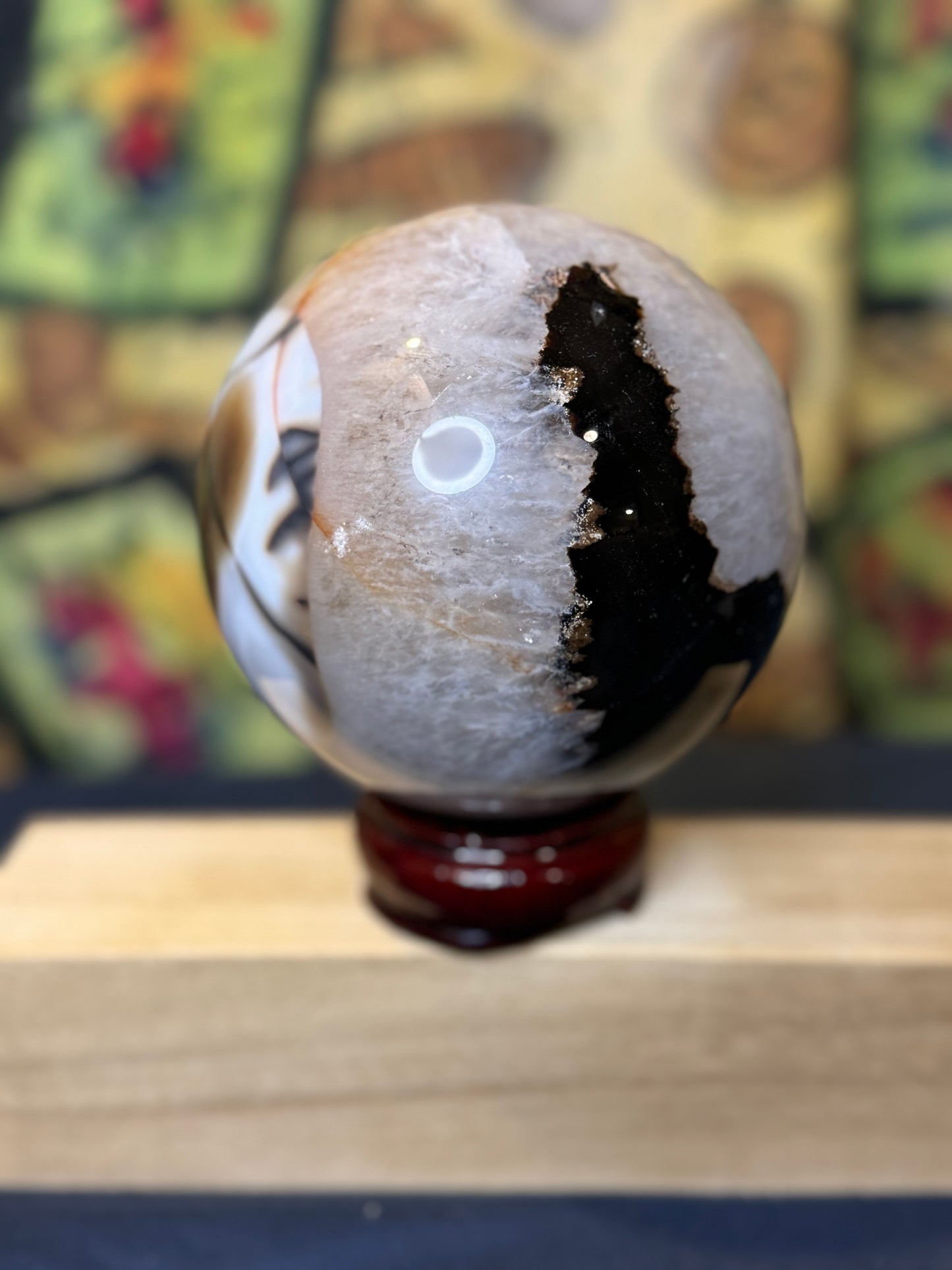Black Agate Sphere