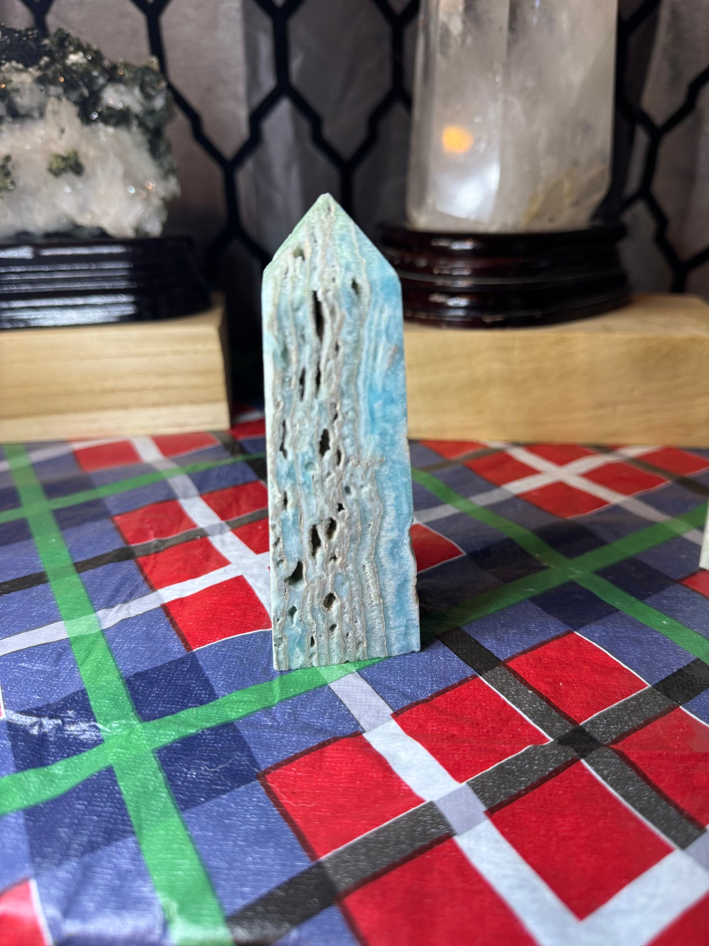 Blue Hemimorphite Tower