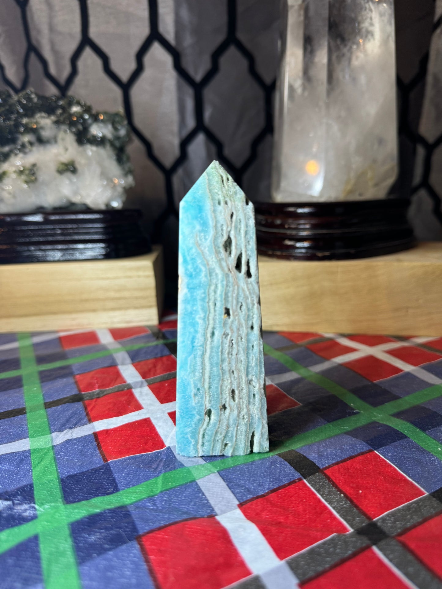 Blue Hemimorphite Tower