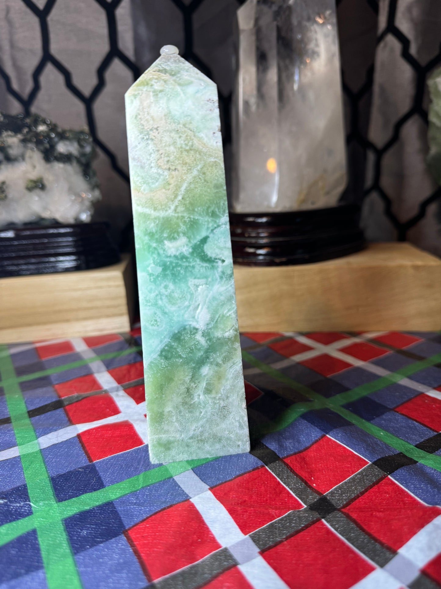 Hemimorphite Druzy tall Tower
