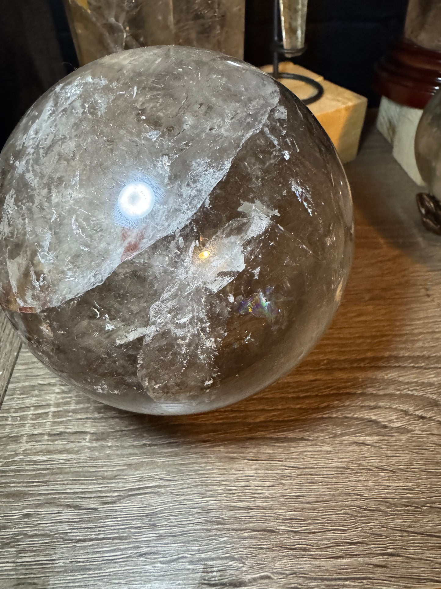 Garden Quarts Smoky Sphere