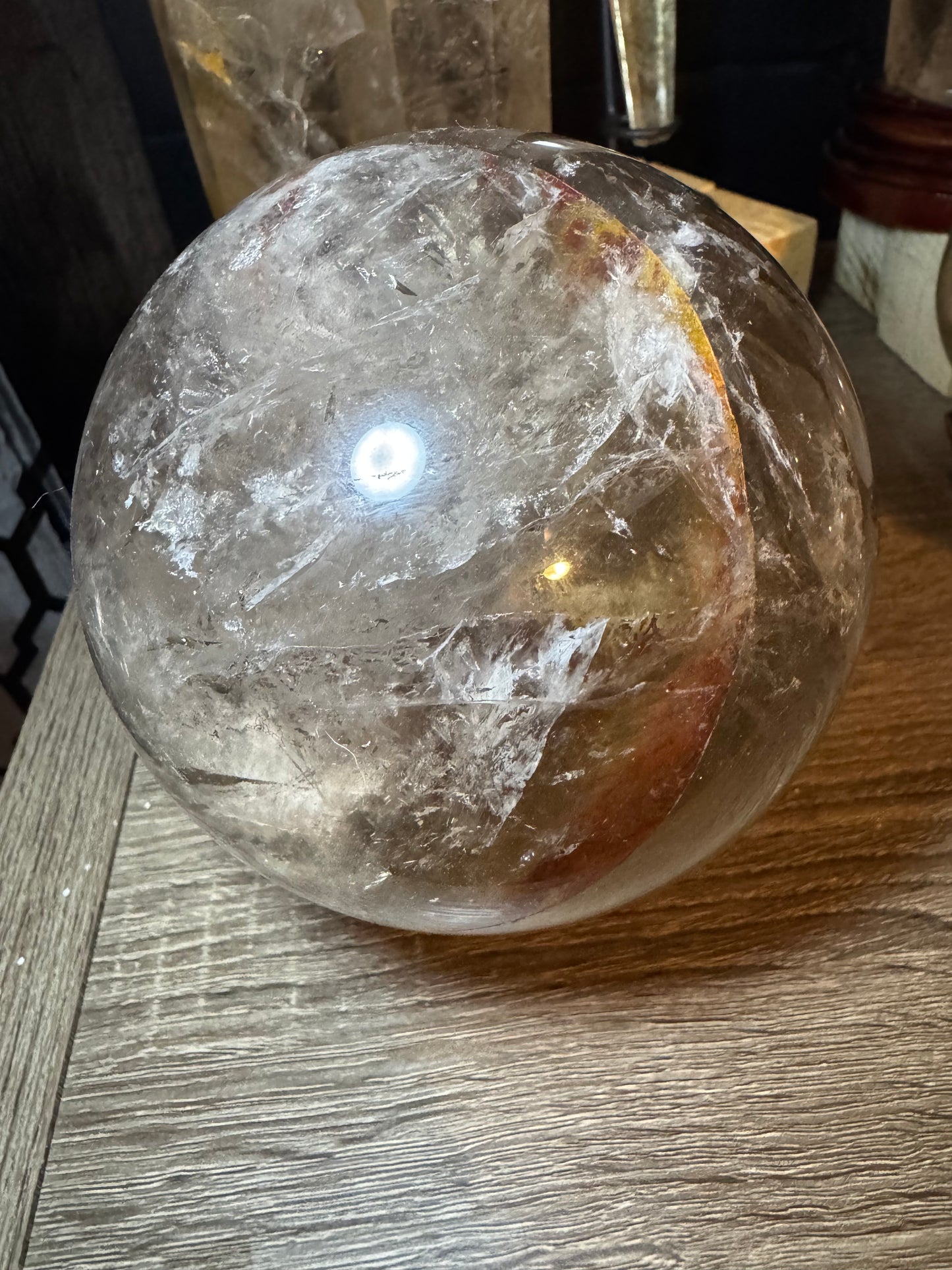 Garden Quarts Smoky Sphere
