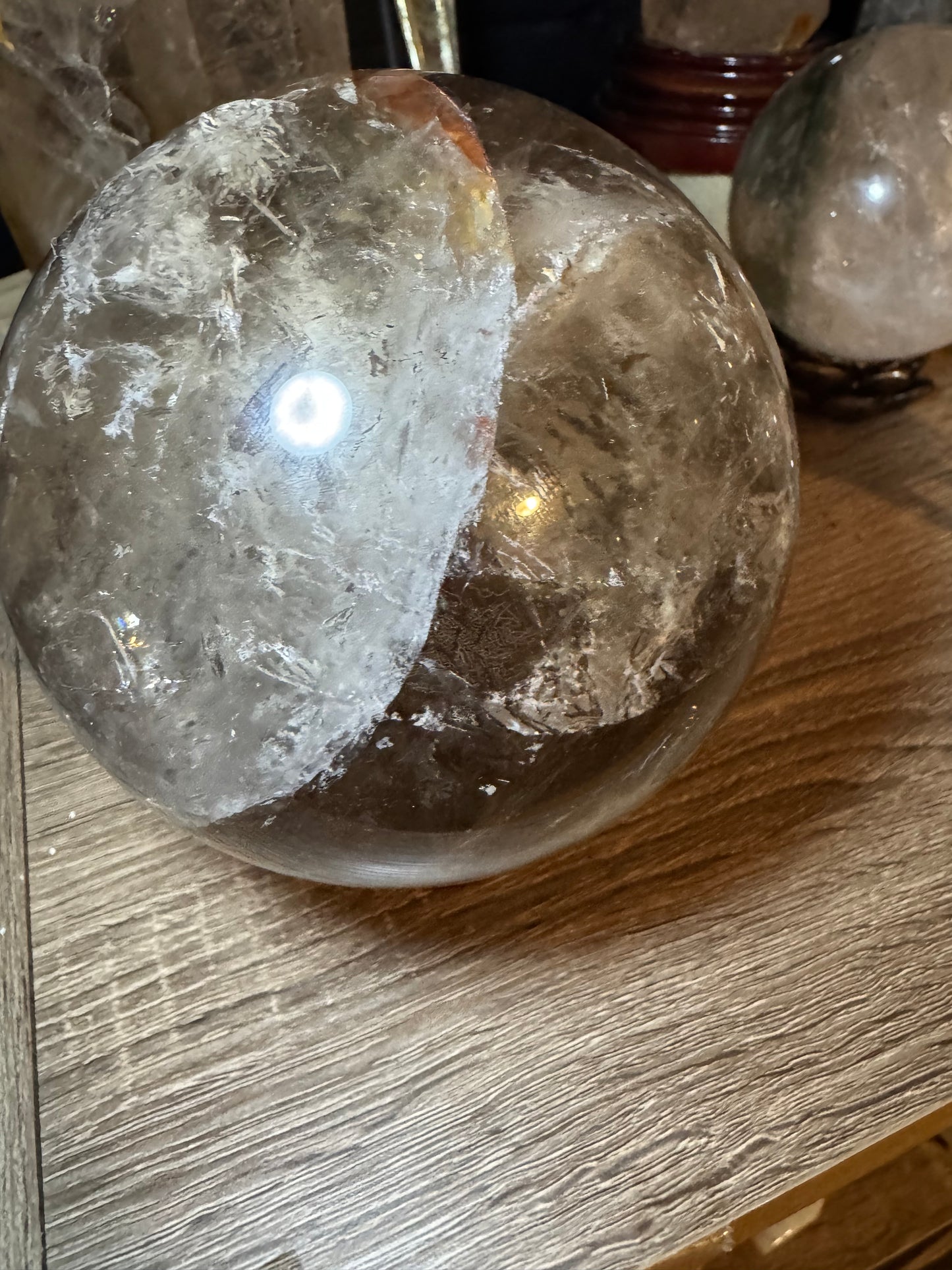 Garden Quarts Smoky Sphere
