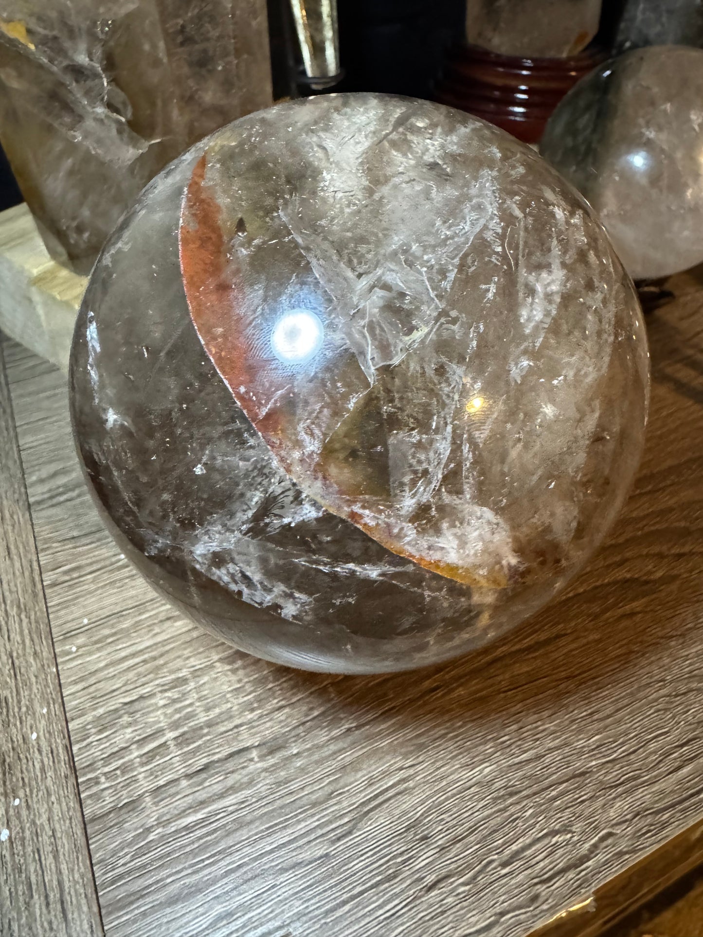 Garden Quarts Smoky Sphere