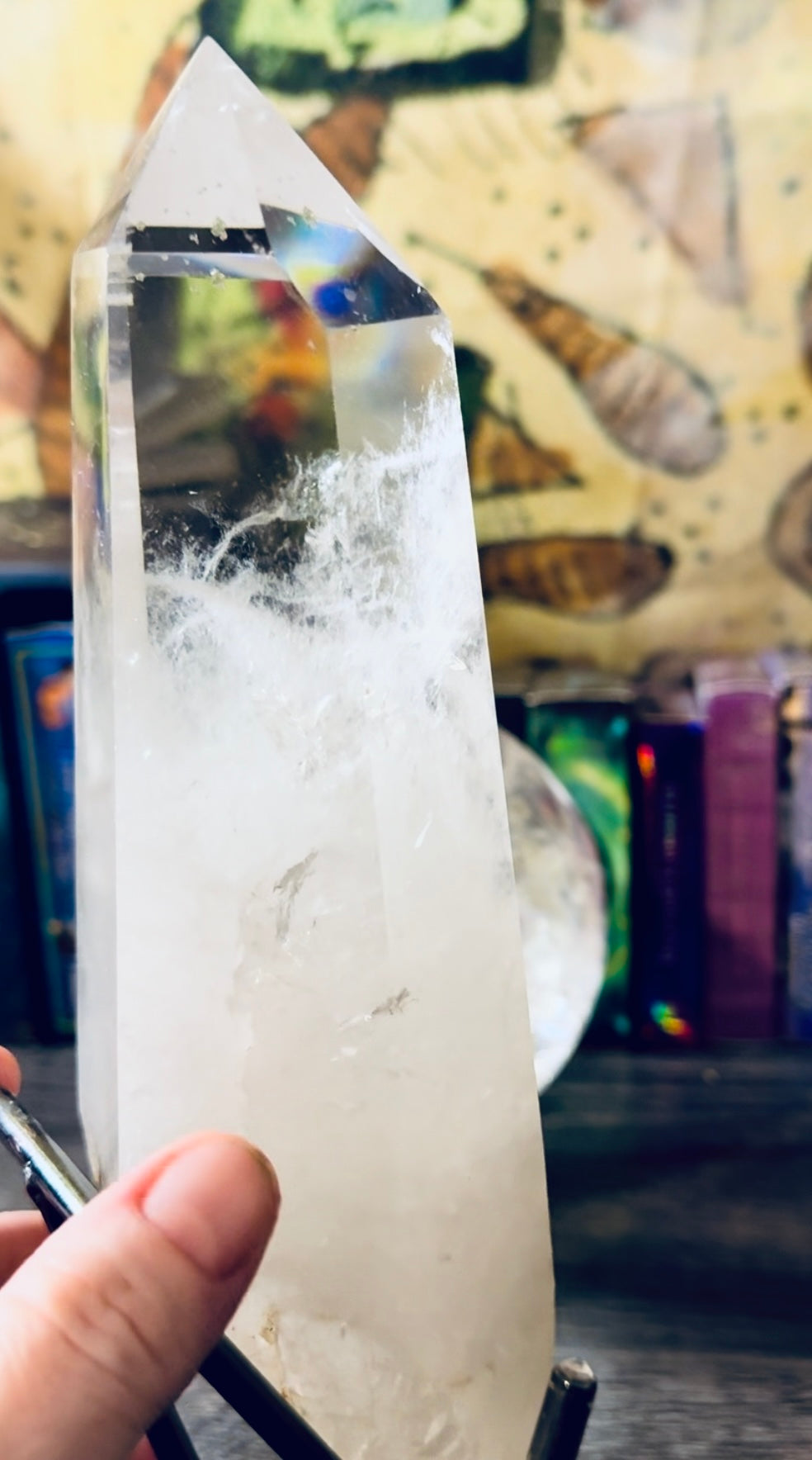 Clear Quarts Tower and Stand