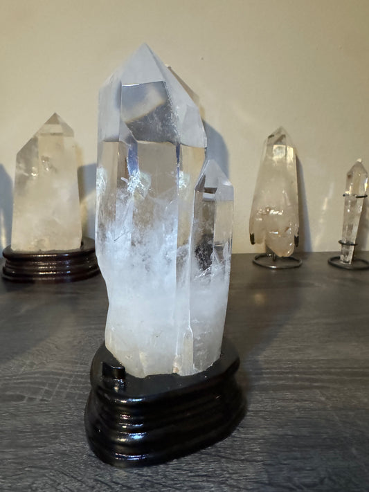 Clear Quarts Tower and Stand