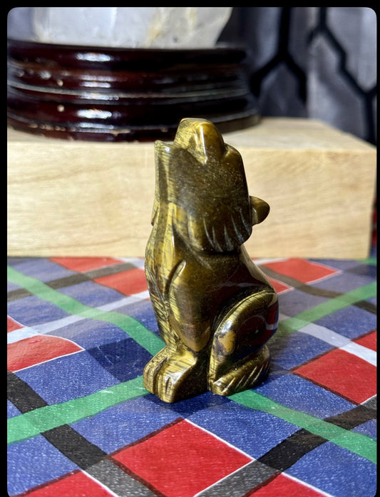 Yellow Tiger Eye Wolf