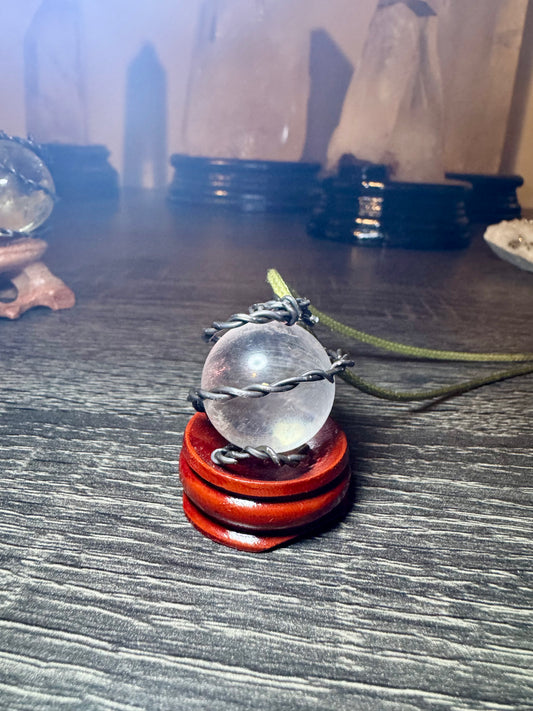 Blue needle mini Sphere Pendant