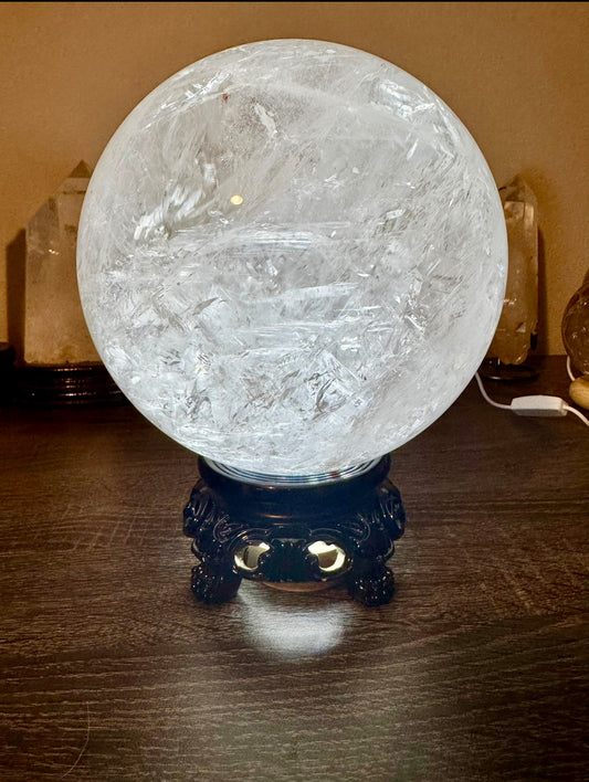 Clear Quarts " Big Boy " Sphere