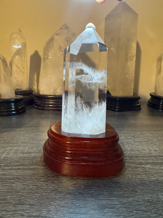 Clear Quarts Tower w/ Stand