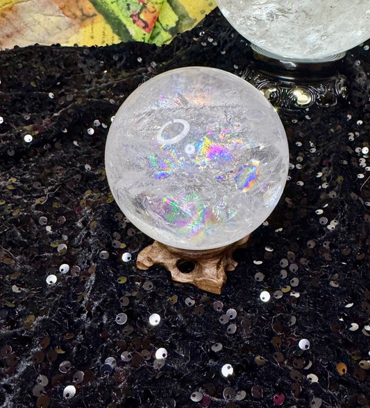 Clear Quarts with Rainbow