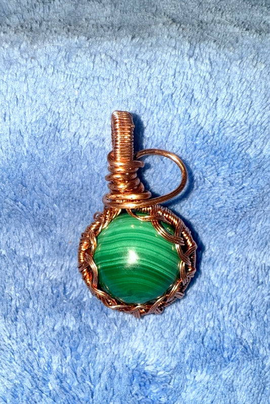 Malachite Wire Pendant