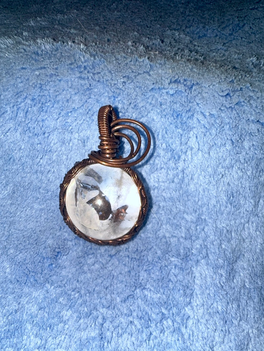 Wire Pendants Clear Quarts